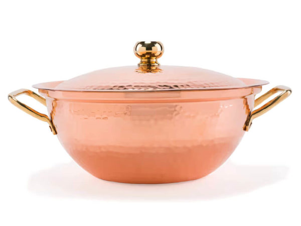 Soupière en cuivre Pro avec couvercle 1.6mm